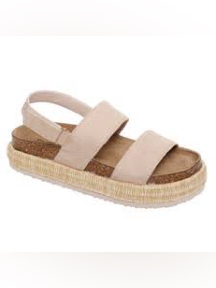 Pierre Dumas Blush Platform Espadrille Sandals